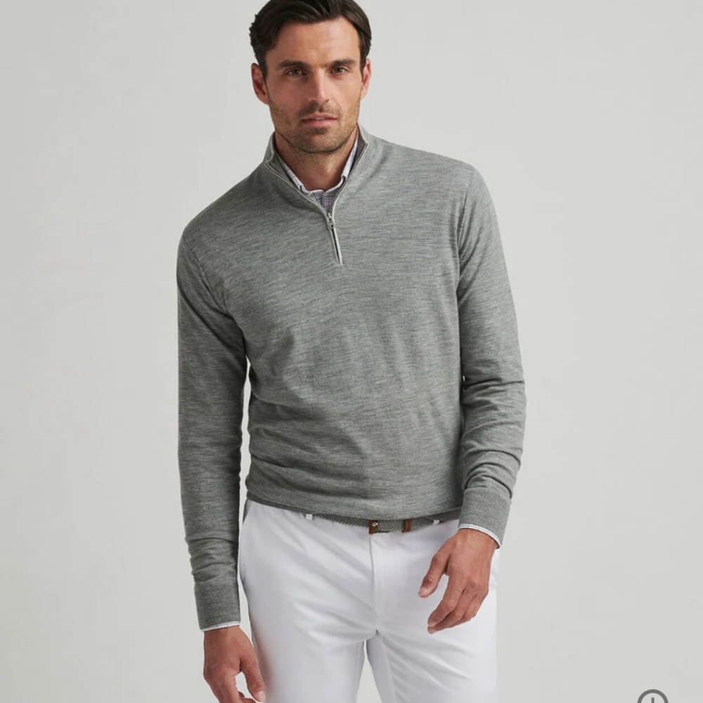 Peter Millar Crown Crafted Excursionist Flex pullover quarter zip Wool B… - Picture 11 of 11
